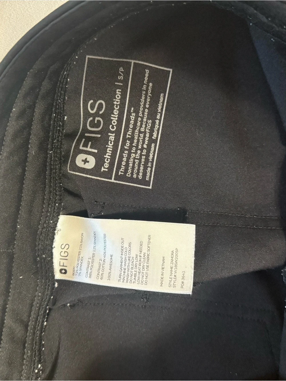 Figs black jogger